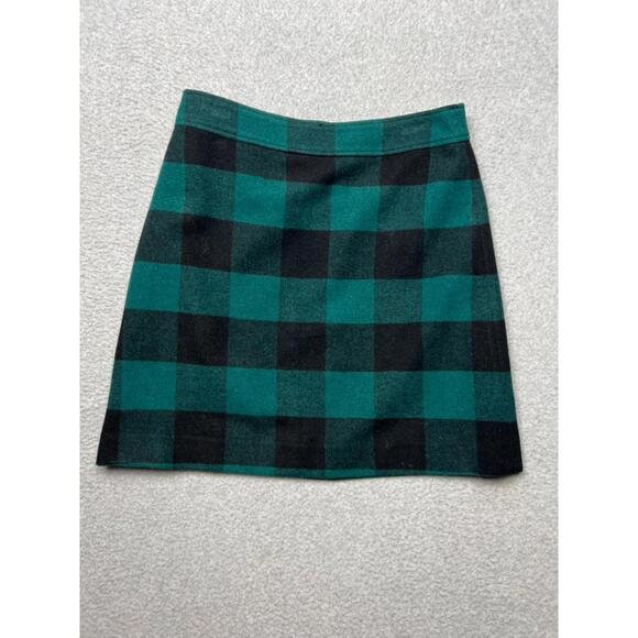 J. Crew Dresses & Skirts - J Crew Buffalo Check Plaid Wool Blend Mini A-Line Skirt 6 Prep Academia Tweed